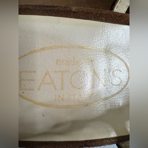 Women’s 70’s Vintage Easton’s Made in Italy Suede Leather Retro Block Heels - Picture 6 of 9